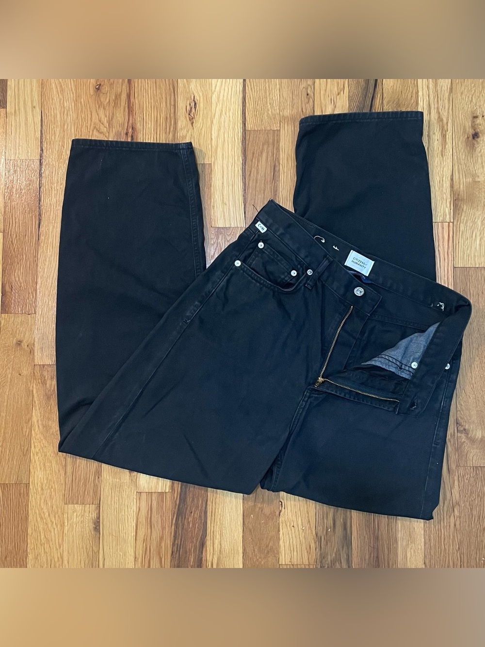 Citizens of Humanity Miro Washed Black Barrel Pants Size 26 - Picture 9 of 10